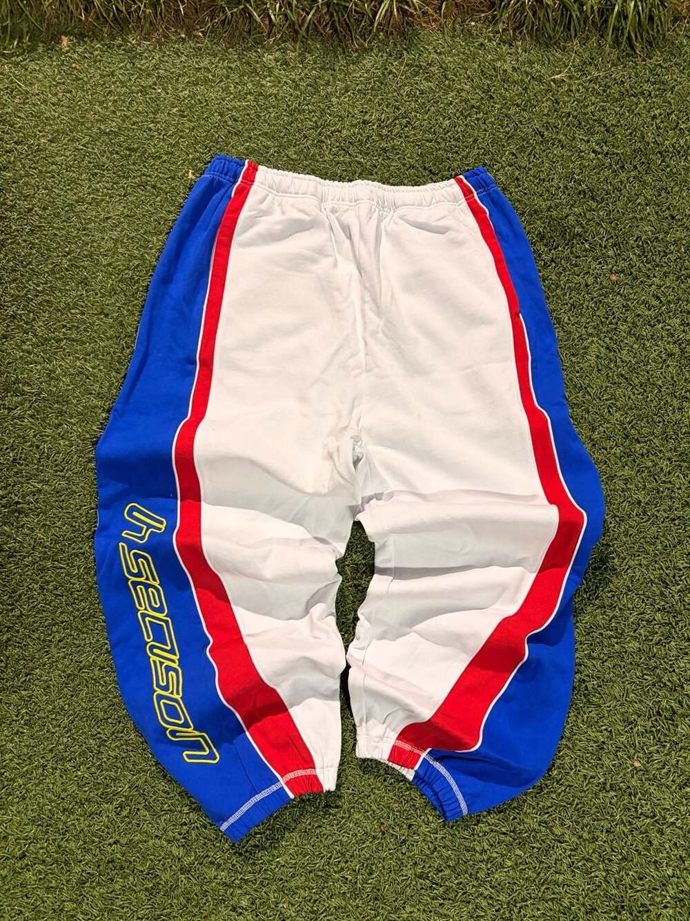 Hidden Season Colorblock White Blue Red Sweatpants Joggers